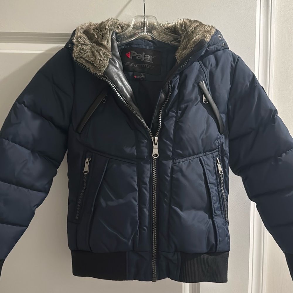 Navy blue unisex kids Pajar Canada Coat size 10/12